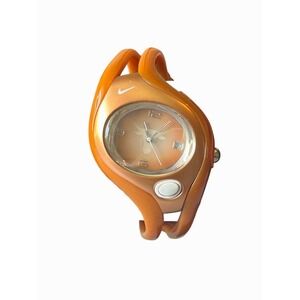 Vintage Y2K Nike Swift Orange Analog Watch Unique Design Style Date